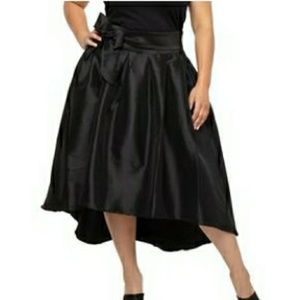 Plus Size Taffeta High Low Skirt